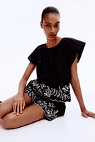 Embroidered Cotton Blouse