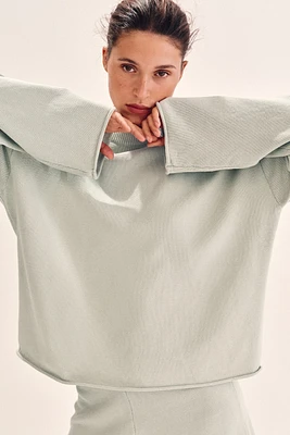Roll-edge Sweater