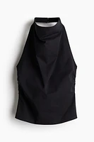 Draped Halterneck Top