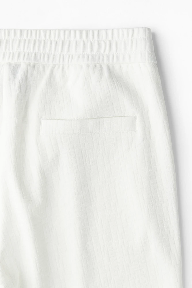 Slim-Fit Textured Pants