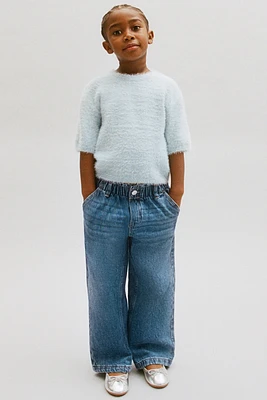 Wide Leg Paper-bag Jeans