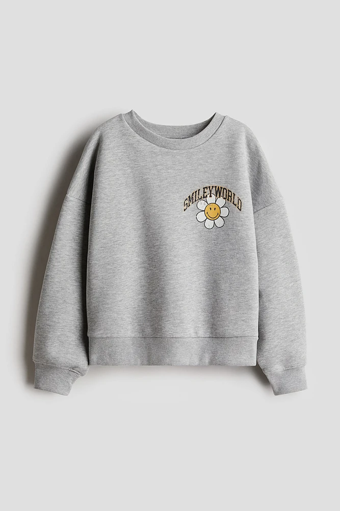 Sweatshirt with Printed Motif