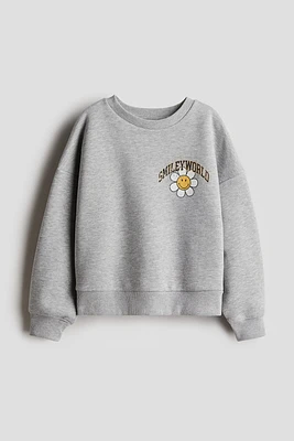 Sweatshirt with Printed Motif