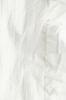 Flounce-Trimmed Cotton Dress