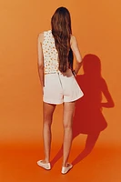Crinkled Jersey Sleeveless Top