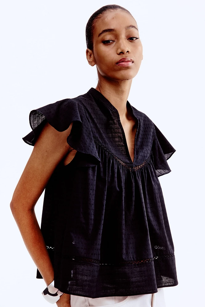 Dobby-Weave Blouse