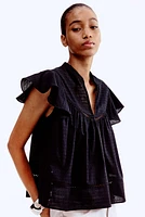 Dobby-Weave Blouse