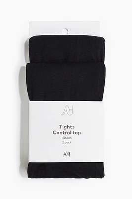 2-pack Control-Top Tights 40 Denier