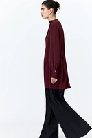 Draped Twill Dress