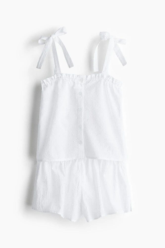 Pyjama en coton plumetis