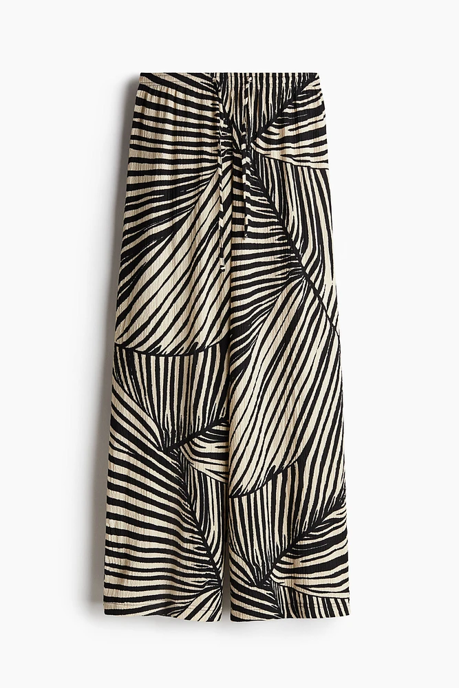 Wide-cut Pull-on Pants