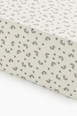 Patterned Cotton Fitted Sheet