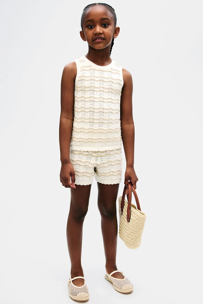 Ensemble 2 pièces en tricot pointelle