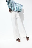 High Rise Wide Leg Cropped Jeans