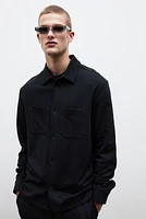 Regular Fit Structured Overshirt