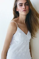 Appliquéd Cotton Dress