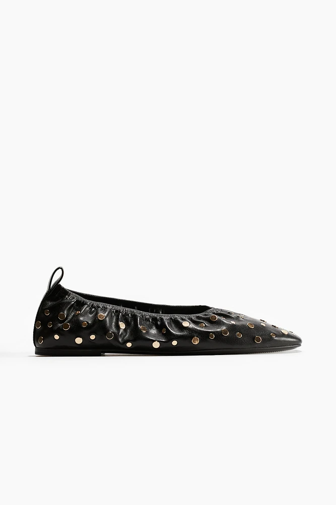 Studded ballet pumps