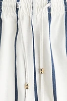 Linen-Blend Drawstring Shorts
