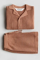 2-piece Pointelle-Knit Cotton Set