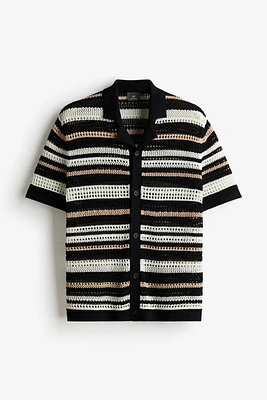 Chemise Coupe Classique façon crochet à col cubain