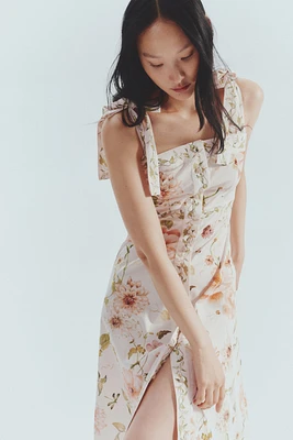 Tie-strap cotton dress