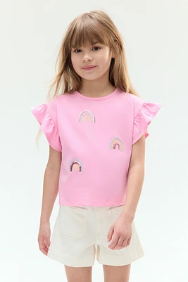 Sequined Cotton Top
