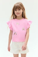 Sequined Cotton Top