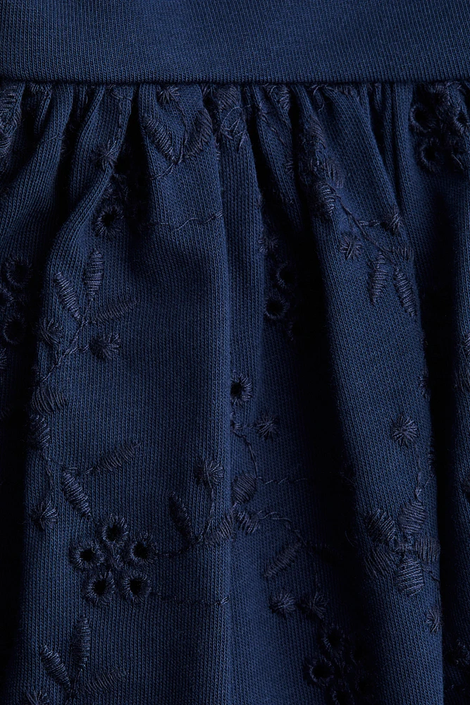 Skirt with Eyelet Embroidery
