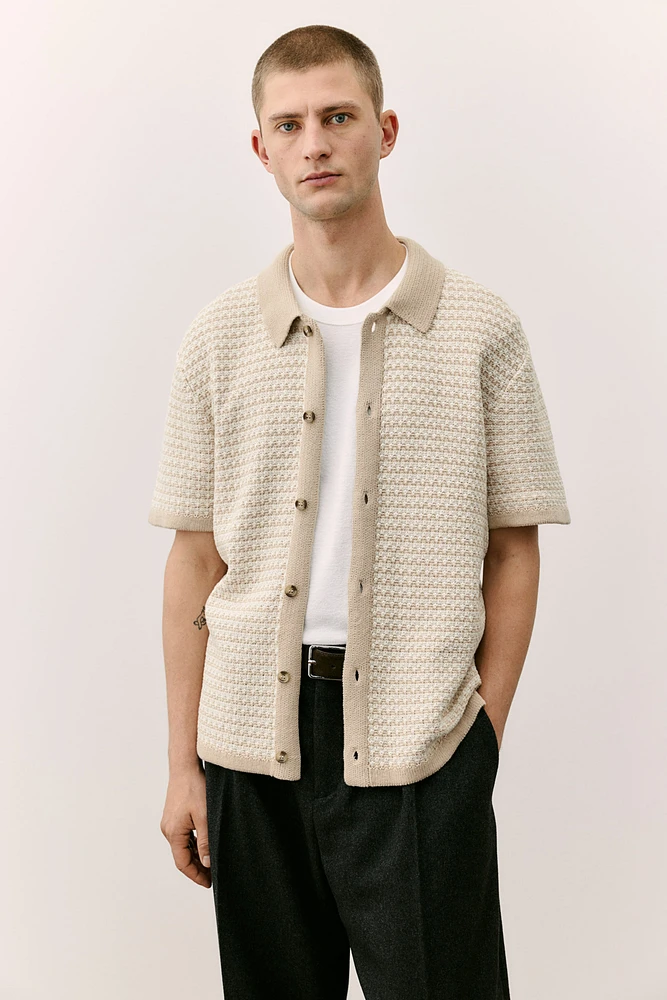 Regular Fit Textured-Knit Shirt