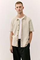 Regular Fit Textured-Knit Shirt