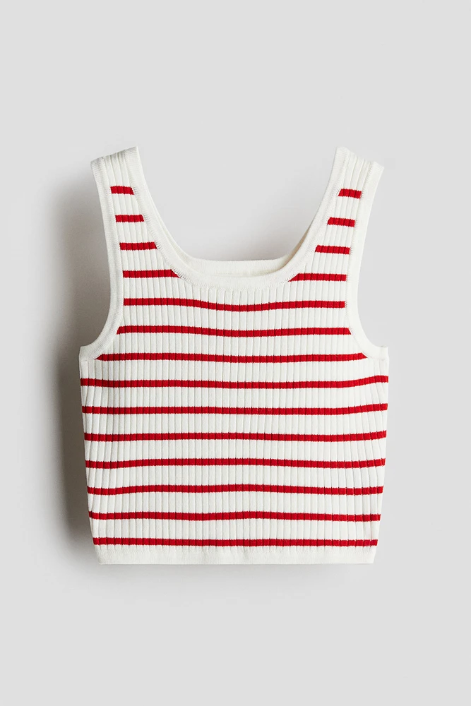 Débardeur en tricot côtelé
