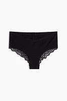 MAMA 5-pack Lace-Trimmed Cotton Hipster Briefs