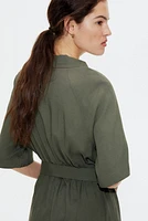 Tie-belt Shirt Dress