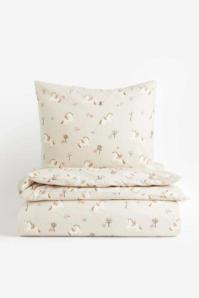 Patterned Cotton Duvet Cover Set