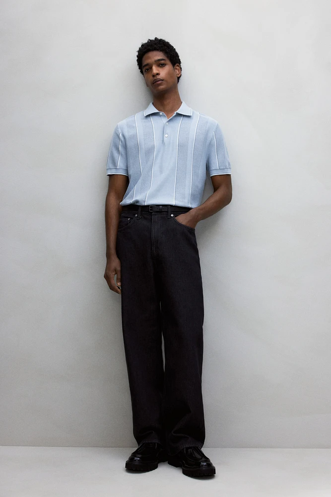 Regular-Fit Pointelle-Knit Polo Shirt