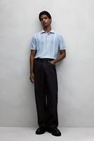 Regular-Fit Pointelle-Knit Polo Shirt
