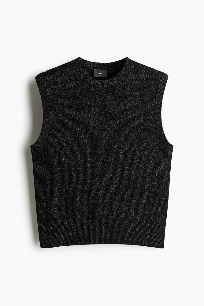 Slim Fit Glittery Sweater Vest