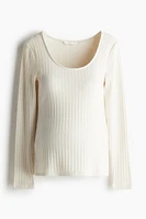 MAMA Ribbed Jersey Top