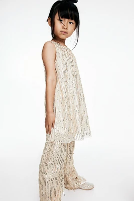 Sequined A-Line Dress