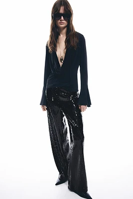 Pantalon à sequins