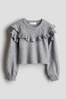 Ruffle-Trimmed Sweater