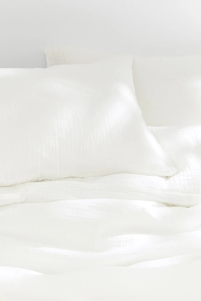 Parure de couette lit double en mousseline