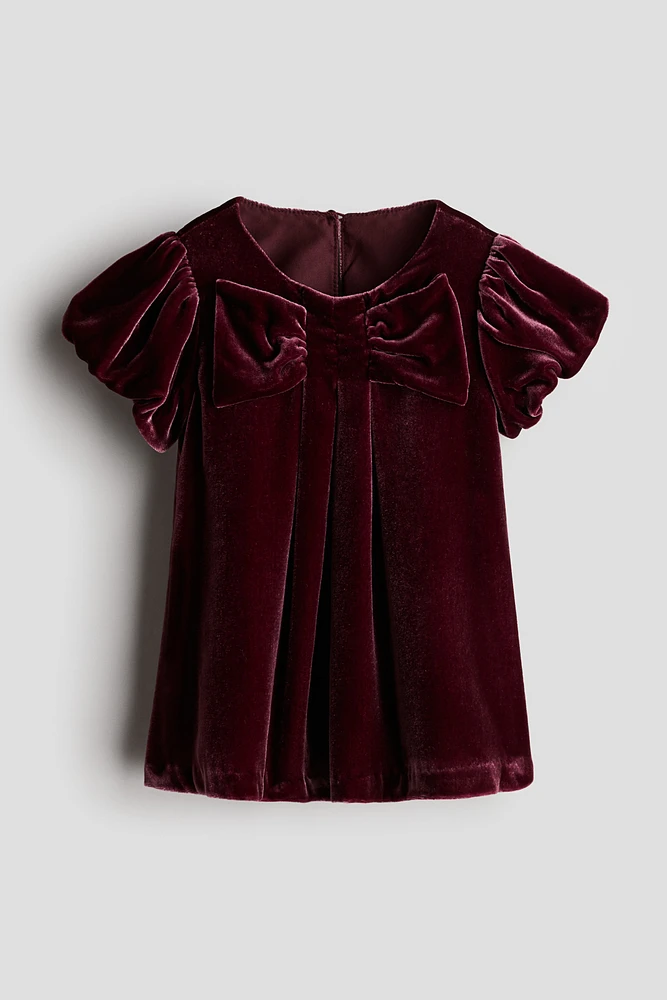 Silk-Blend Velvet Dress