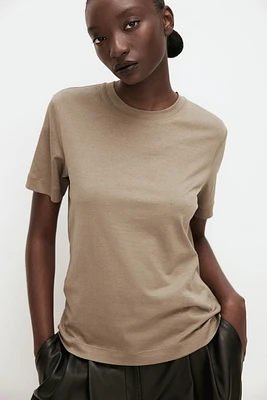 Silk-blend T-shirt