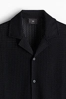 Regular Fit Textured-knit Resort Shirt