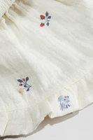 Ear-detail Muslin Cap