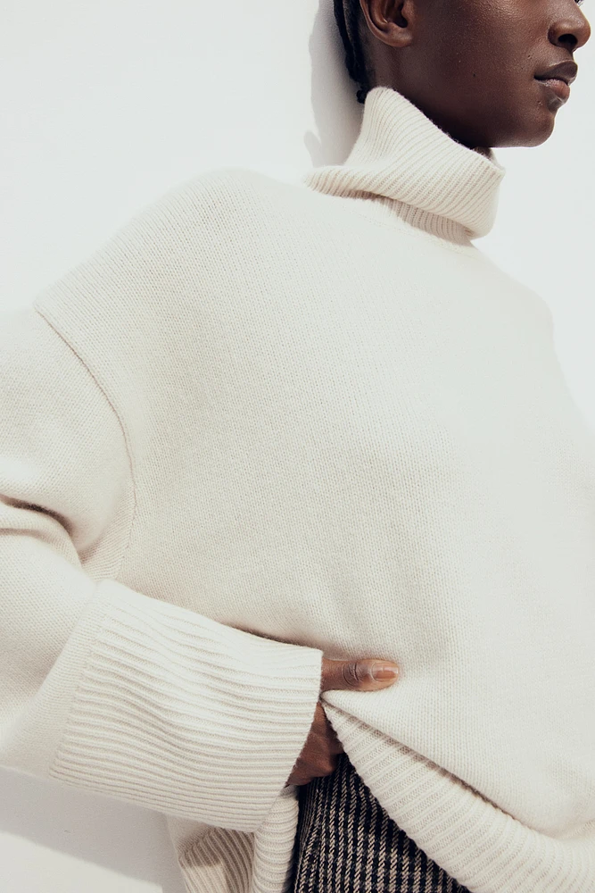 Cashmere-Blend Turtleneck Sweater