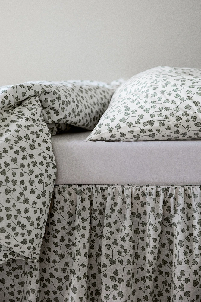 Patterned Cotton Twin Duvet Cover Set