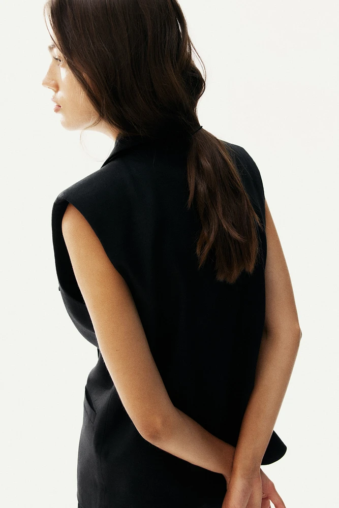 Linen-Blend Vest