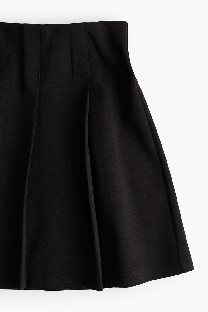 Pleated Jersey Skirt